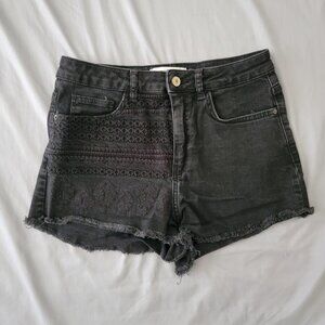 Zara | Black denim shorts